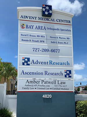 Amber Patwell Law outside sign
